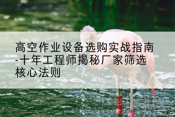 平坝剪叉式升降机厂家-高空作业设备选购实战指南-十年工程师揭秘厂家筛选核心法则