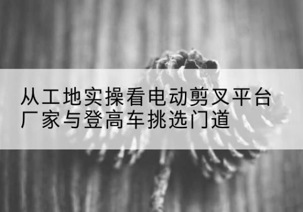 平坝电动剪叉升降平台厂家-从工地实操看电动剪叉平台厂家与登高车挑选门道